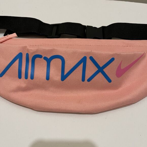 Nike Air Max Heritage Light Pink Logo Swoosh Spellout Fanny Belt Sling Bag NEW - Picture 3 of 11